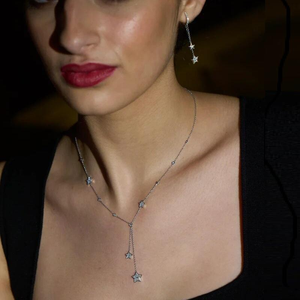 Fashion Women Lady Jewelry Christmas Gift CZ Big Small Cute Cz Charm Pendant <strong>Long</strong> Chain Gorgeous Star <strong>Necklace</strong> - Product Image 2