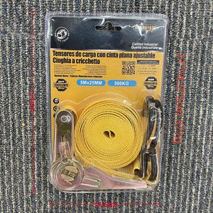 Correa de amarre Mo Thero Ratchet de 5 m x 25 mm y 250 kg, de poliéster, con gancho en J para amarre de carga. - Product Image 3