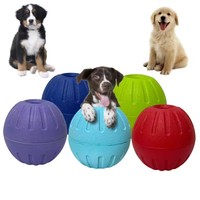 Balle de jeu pour chien en mousse souple certifiée REACH avec sangle, jouets personnalisés pour chien, jouets à mâcher pour animaux de compagnie pour jeu interactif