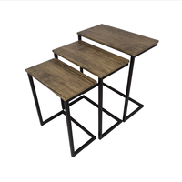 Ensemble de table à thé 3 pièces Table d'appoint classique Ensemble de café convertible assorti au YK-227 de canapé