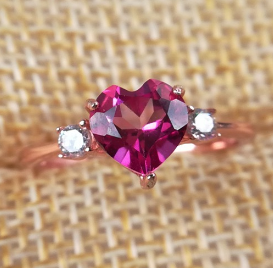 natural Pink Topaz ring Style 6