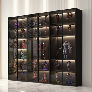 Blind Box Actionfiguren Vitrine Aufbewahrungsschrank Anime-Modell Anpassbare Glastür Bücherregal - Product Image 3