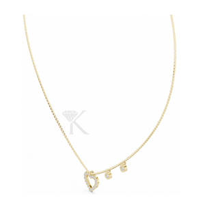 Collar de Corazón Abierto con Diamante Cultivado en Laboratorio, Oro Sólido de 14K, Cadena Asimétrica, Elegante y Romántico, Joyería Fina - Product Image 2