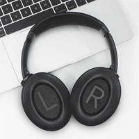 Almohadillas de repuesto de cuero proteico para auriculares Bose QC45 SpaceEarpads con aislamiento de espuma para auriculares