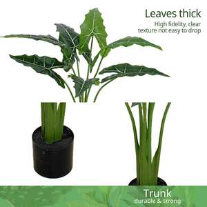 110cm/43 pulgadas plantas artificiales Sarian <span class=keywords><strong>elefante</strong></span> <span class=keywords><strong>oreja</strong></span> Alocasia hoja en <span class=keywords><strong>maceta</strong></span> Tropical Artificial Alocasia planta para interior y exterior - Product Image 3