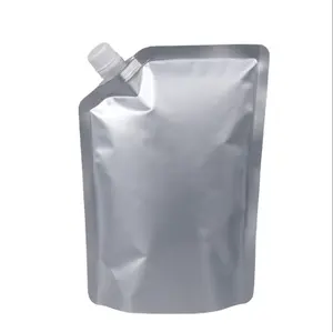 Free Sample Food Grade Plastic Beverage Packaging 250ML 500ML Transparent Stand Up Clear Drink pouches Spout Pouch Bag