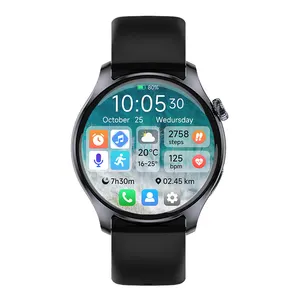 2024 prodotti di tendenza T6 pro smartwatch ruotano corona 1.43Amoled HR avviso assistente vocale fitness impermeabile IP68 BT call