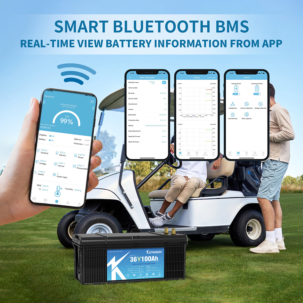 Tax Free EU Stock Kepworth Lithium Battery 36v 100Ah 48v 100Ah Blue Tooth Lifepo4 Battery With 100A Smart BMS 48v 100Ah Battery · image 3