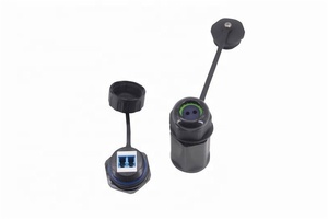 Optocoupleur M25 LC avec connecteur d'extension étanche avec couvercle, connecteur à <span class=keywords><strong>fibre</strong></span> <span class=keywords><strong>optique</strong></span> froid, tête droite, <span class=keywords><strong>prise</strong></span> femelle - Product Image 3