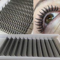 Extensions de cils en gros, styles Comic Spire, Manga, Anime, courbure D, 0.07mm, mix 8-15mm, bouquets préfabriqués, fibre PBT coréenne, faits à la main