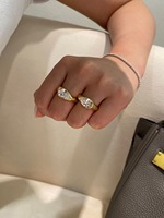 Bague en diamant de laboratoire taille poire de 2 carats certifiée IGI, or massif 14K 18K, bague de fiançailles de luxe unisexe