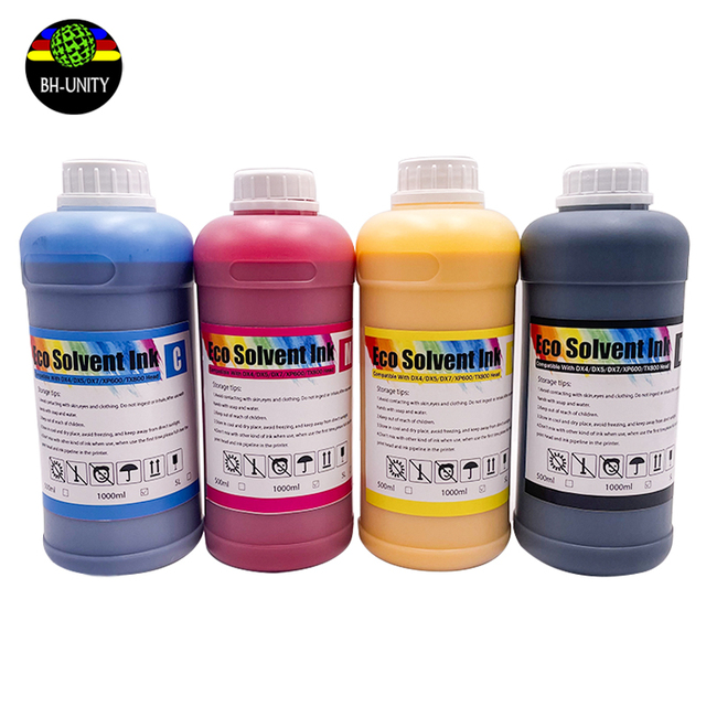 Hot Sales Use High Quality for Printer XBH New Trend Eco Solvent Ink for Dx5 Printhead CMYK Environmental Friendly Ink