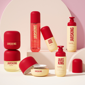 Set di Lusso Personalizzato per la Cura della Pelle: Flaconi in Vetro per Lozioni e Tonici, Vasetti Cosmetici con Pompa per Confezioni di Prodotti Skincare - Product Image 1