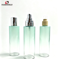 Bouteille en plastique PET de 200 ml en forme de cylindre avec pompe pour lotion, détergent vaisselle, savon liquide pour les mains, gel douche, crème cosmétique