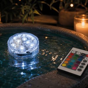 SET 2 LUCI 10 LED IMPERMEABILI CON TELECOMANDO - Product Image 2