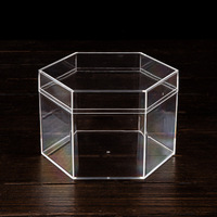Boîte en plastique transparente polyédrique avec couvercle, cadeau de fête haut de gamme, cadeau de mariage, emballage de bonbons, boîte cadeau souvenir