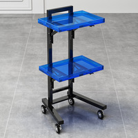 Chariot de Salon de Coiffure Pliable Haut de Gamme en Acier Inoxydable Doré – Mobilier de Salon de Beauté et de Barbier Mobile