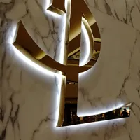 DakeSign OEM ODM Lettres 3D rétroéclairées personnalisables en acier inoxydable, enseigne lumineuse décorative, éclairage directionnel, conception gratuite
