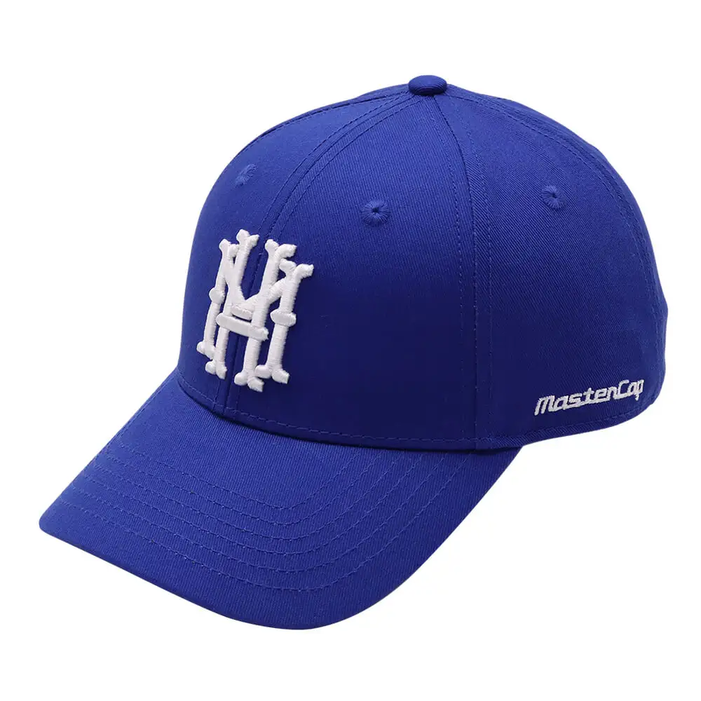Custom royal blue cotton twill low profile baseball cap with Gorras high quality embroidery