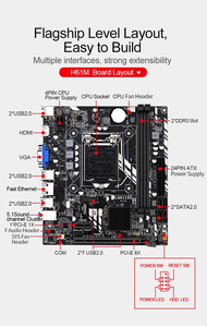 Computer Motherboard Gaming H61 M.2 Motherboard Price PC H61 Chipset LGA <strong>1155</strong> DDR3 2nd 3th Motherboard PC - Product Image 2
