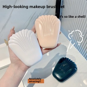 Juego de maquillaje de pelo sintético portátil de 5 piezas para cara herramienta de belleza de concha de cerdas suaves <span class=keywords><strong>sombra</strong></span> de ojos rubor polvo suelto para estudiantes - Product Image 5