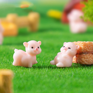 Figurines et ornements miniatures en résine en forme de cochon pour aquarium, paysage miniature, plante en pot, maison de poupée, cachette, décoration de gâteau - Product Image 4