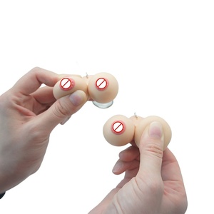 Mini Juguete Divertido con Forma de Senos, Juguete Antiestrés de Silicona, Simulación de Senos, Llavero con Forma de Senos - Product Image 2