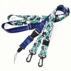 Free Sample No Minimum Order Custom Printed <b>Lanyard</b> Long Neck Strap ID Holder <b>Polyester</b> Satin Nylon Material for Insurance End - Product Image 6