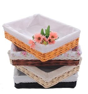 Conteneur de <span class=keywords><strong>panier</strong></span> en osier de cuisine détachable, matériel à doublure - Product Image 2