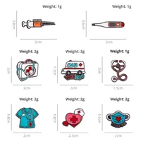 Badge médical personnalisé, broche infirmière, broche en métal émaillé, stéthoscope, électrocardiogramme, ambulance, badge en PVC
