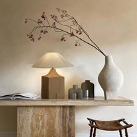 Lampe de bureau et lampe sur pied créative en bois massif de style chinois pour maison d'hôtes