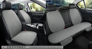 Housse de siège de voiture universelle en PU respirant de <span class=keywords><strong>luxe</strong></span> à motif diamant, protection intégrale pour l'intérieur de la voiture, 2 pièces - Product Image 3