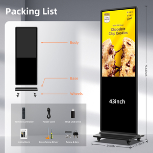 Mwe USA kho <span class=keywords><strong>LCD</strong></span> kỹ thuật số biển 43 inch màn hình cảm ứng thương mại cấp cho quảng cáo trong nhà hiển thị với <span class=keywords><strong>CMS</strong></span> - Product Image 4