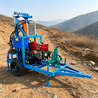 MIKTON MKD-150 Foreuse de puits d'eau diesel sur roues, profondeur max. 180m, pompe et moteur portables, utilisation facile, idéale pour les débutants