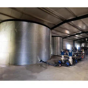 Tanque de agua de 50 galones para pozo, tanque de agua de 100000 litros de acero galvanizado duradero, gran calidad