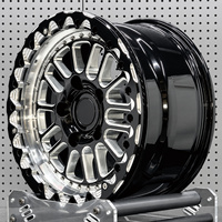 Jantes 5x114.3 bicolores à rayons multiples pour course de dragster, 15-18 pouces, avec beadlock, pour BMW M2 M3 MG Ford F150 Jeep Wrangler Lexus GX