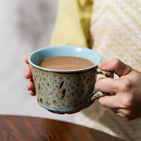 Tasse à café mate artisanale de qualité supérieure OEM, motif léopard créatif, glaçure changeante au four, pour petit-déjeuner et flocons d'avoine