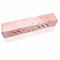 Prix de fret abordable, roses pliables, bouquet en papier pour maman, je t'aime, boîte à fleurs ronde de luxe personnalisée rose