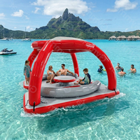 Île flottante gonflable géante pour la famille, flotteur de lac, plateformes marines en PVC Drop Stitch, Isola Gonfiabile