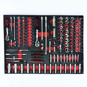 7-Drawer Lockable Red Steel 287 Pcs Tool Set Heavy Duty Iron Toolbox for Auto Repair Workshop OEM/ OBM Tool <strong>Cart</strong> with Tool Kits - Product Image 2