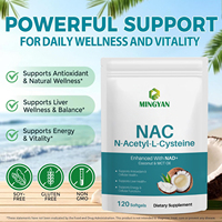GMP OEM/ODM NAC NAD+ Complex Softgels N-Acétyl-L-Cystéine NAD Plus avec Huile MCT Huile de Coco Complément Alimentaire pour la Santé Cellulaire