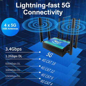 กิกะบิต5G เราเตอร์ในรถ WiFi6เราเตอร์ซิมคู่ AX3000คู่แบนด์กลางแจ้ง CPE OpenWrt เราเตอร์ไร้สายสำหรับการใช้อินเทอร์เน็ตบนรถยนต์ยานพาหนะรถ - Product Image 4
