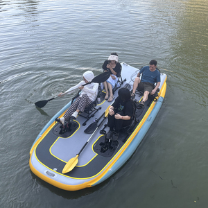Kayak <span class=keywords><strong>Inflable</strong></span> de 4.57m con Sistema de Propulsión de Doble Hélice y Pedales, para Pesca, 4 Plazas, Familiar, Canoa de PVC - Product Image 5