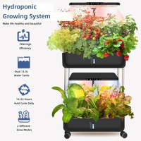 Système de culture hydroponique multi-niveaux pour légumes, support de culture sans sol en plastique, dispositif de culture de légumes intelligent modulaire pour bureau