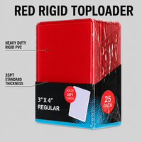 Protège-cartes rigide transparent 3x4 pour cartes de visite standard avec protection RFID 35pt et clip de protection