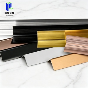 Profilé en aluminium pour finition d'angle, bande décorative en métal en forme de L pour carrelage - Product Image 4