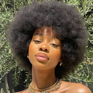 Perruque <span class=keywords><strong>afro</strong></span> bouclée en cheveux humains fabriquée à la machine, sans dentelle, vente chaude, densité complète, perruque <span class=keywords><strong>afro</strong></span> courte en cheveux humains fabriquée à la machine pour femmes noires - Product Image 3