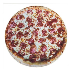 Couverture en polaire de flanelle tricotée super douce pour bébé et adulte Burrito rond Tortilla Wrap Cobija Pizza Design inspiré - Product Image 1