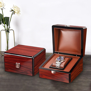 wholesale custom logo luxury wooden watch box watch storage single gift cases watch packaging boxes & cases