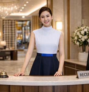 Blazer de Mujer con Cuello Alto de Poliéster Personalizado OEM ODM, Traje de Blazer - Product Image 5